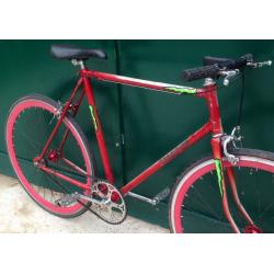 58cm Champion Single speed road bike free wheel /fixie fixgear flip flop hub wheels