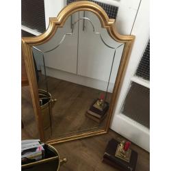 FREE DELIVERY ANTIQUE FRENCH MIRROR WALL HANGING GOLD/GILT MIRROR