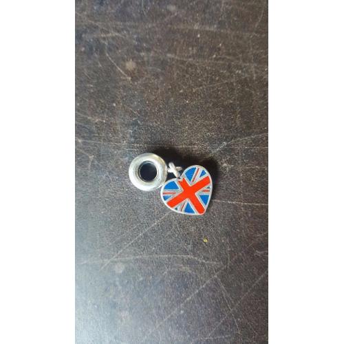Pandora Charm - Union Jack Heart - Brand New