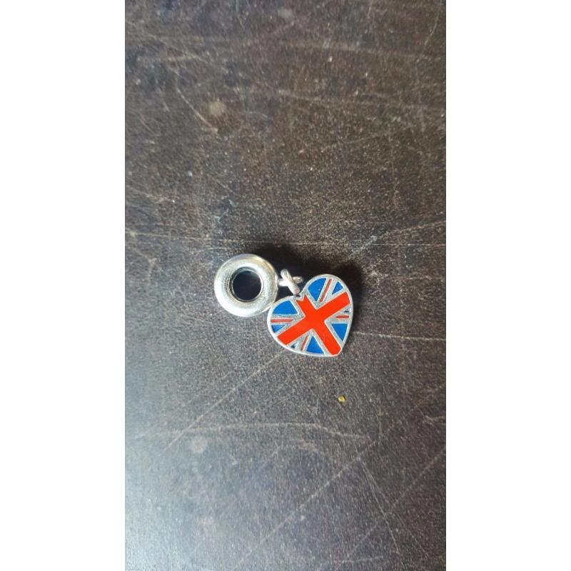 Pandora Charm - Union Jack Heart - Brand New