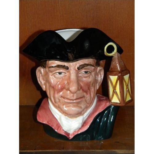 Royal Doulton Large 7" - Character Jugs from Williamsburg Night Watchman 1962