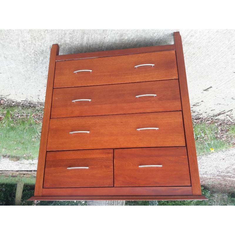 Chest of drawers, dark wood, excellent quality and condition