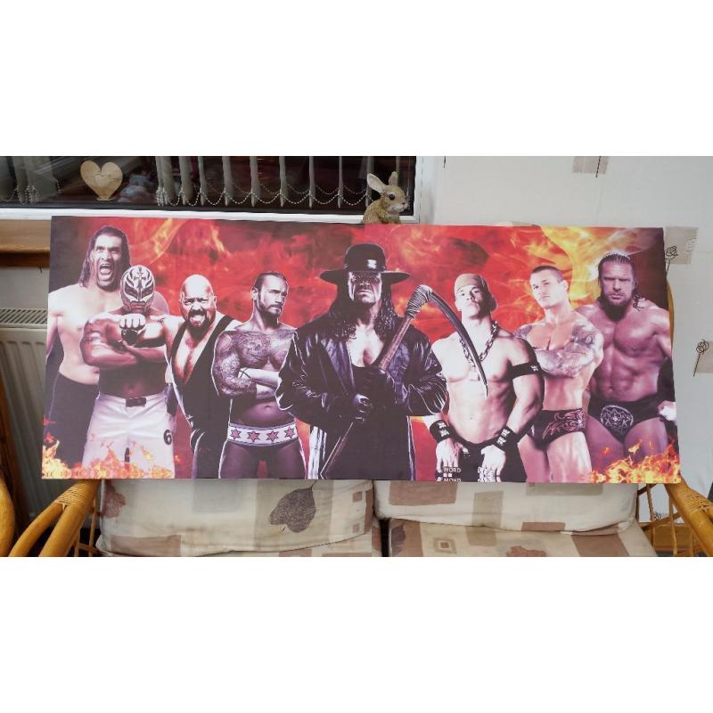 large wwe canvas picture