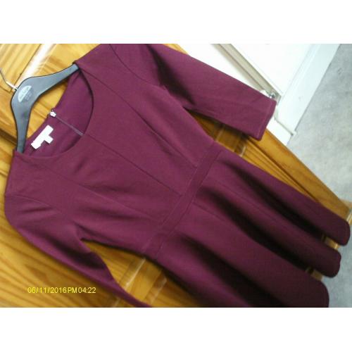hobbs long sleeved fitted top dress size 8