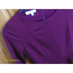 hobbs long sleeved fitted top dress size 8