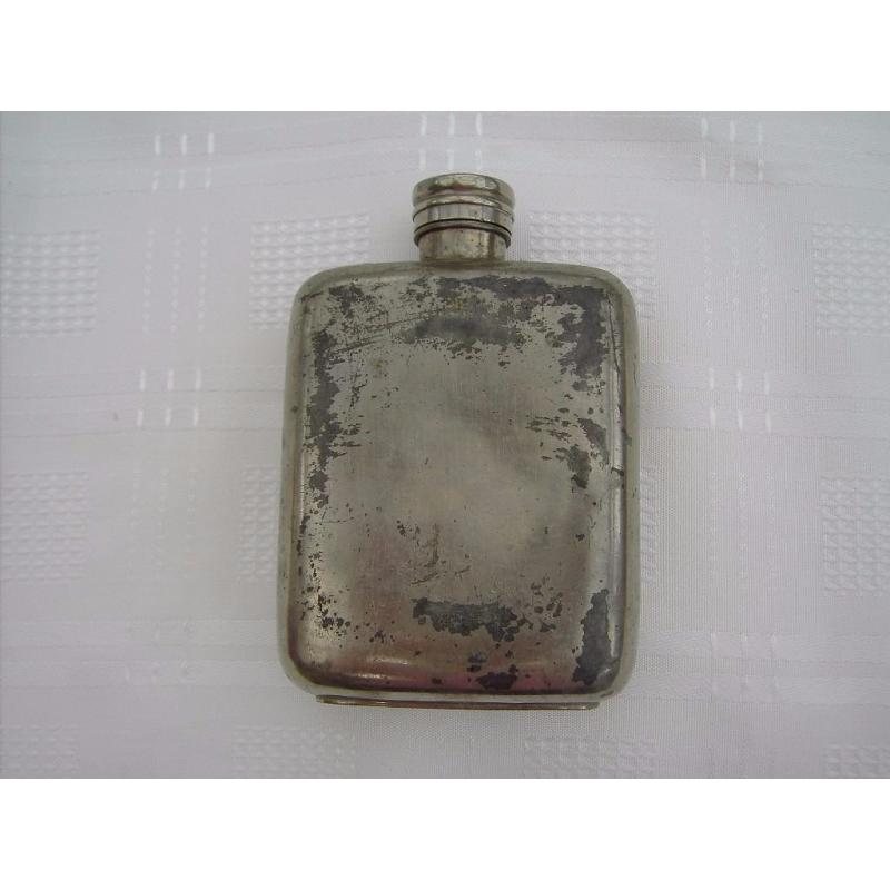 Antique Hip Flask G & J.W. HAWKSLEY SHEFFIELD