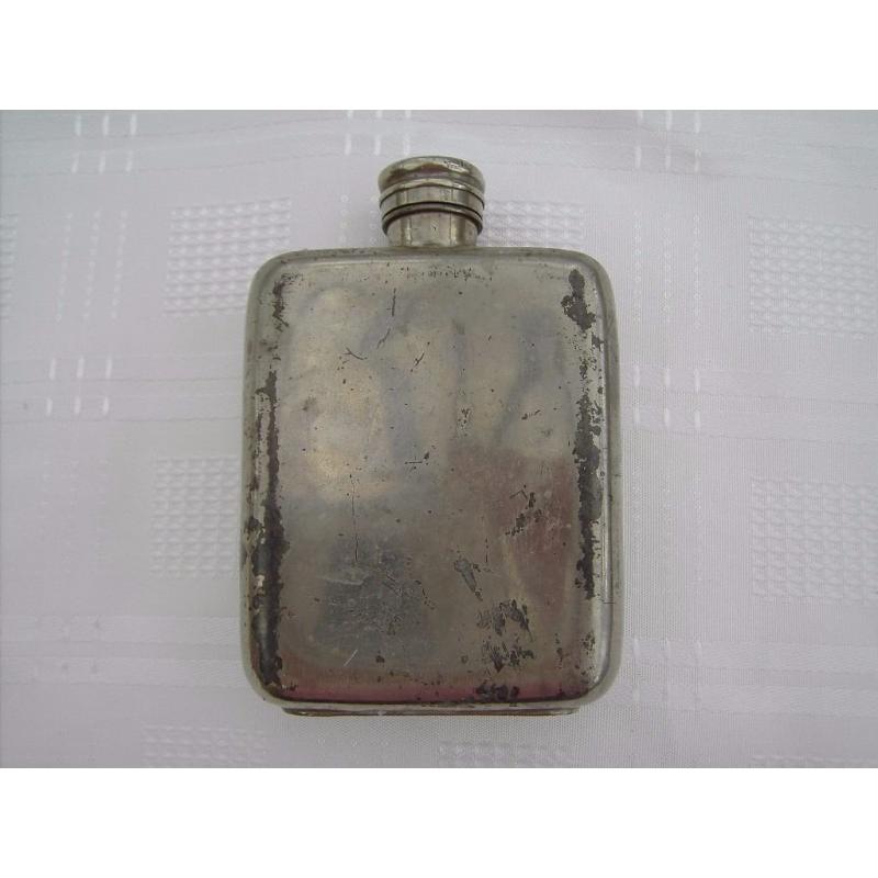 Antique Hip Flask G & J.W. HAWKSLEY SHEFFIELD