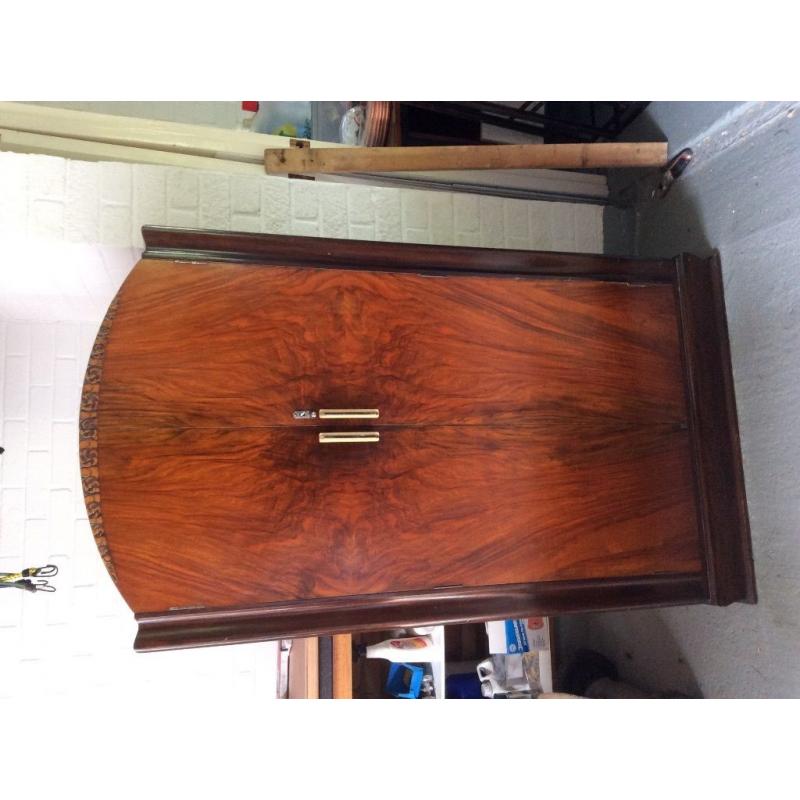 Small vintage lockable wardrobe