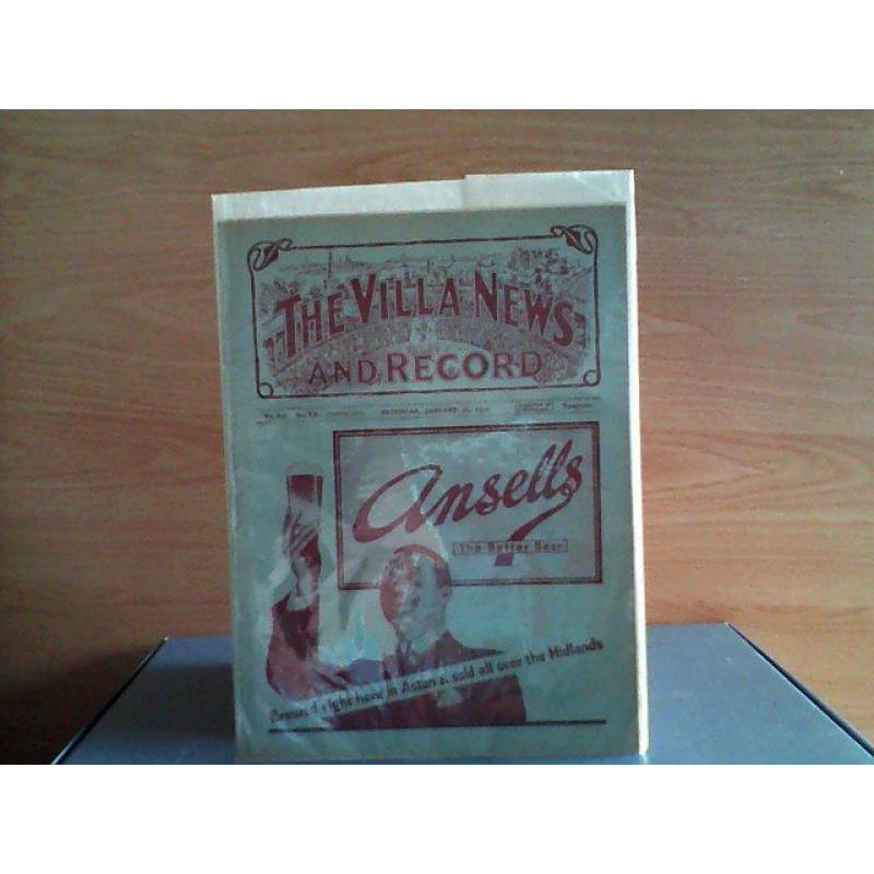 PRE WAR FA CUP TIE FOOTBALL PROGRAMME ASTON VILLA v READING F.C. 1930