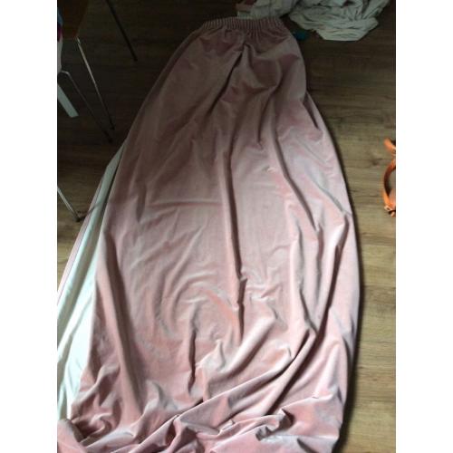 Pink velvet curtains
