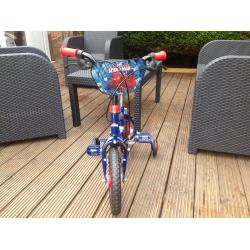 Childs Spider-Man bike. 12inch (nearly new)