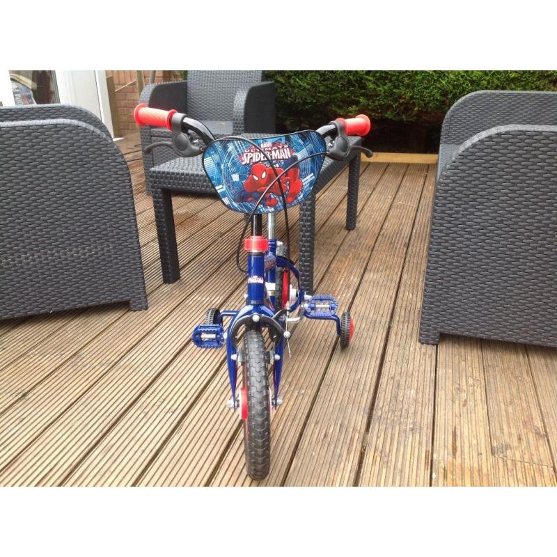 Childs Spider-Man bike. 12inch (nearly new)