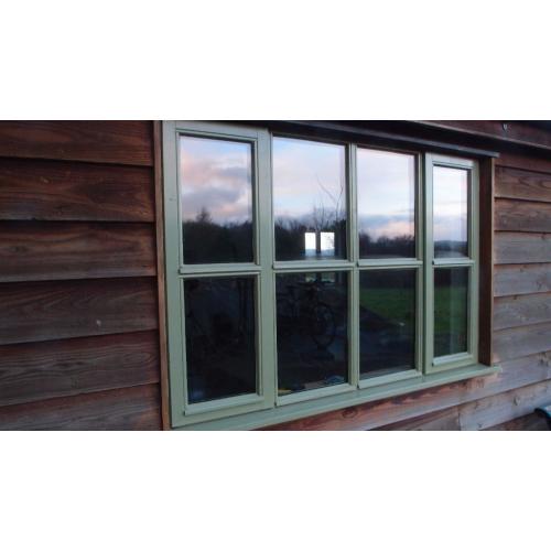 2 x MODERN DOUBLE GLAZED TIMBER CASEMENT WINDOWS IN REALLY EXCELLENT CONDITION, 1765 W X 1190H