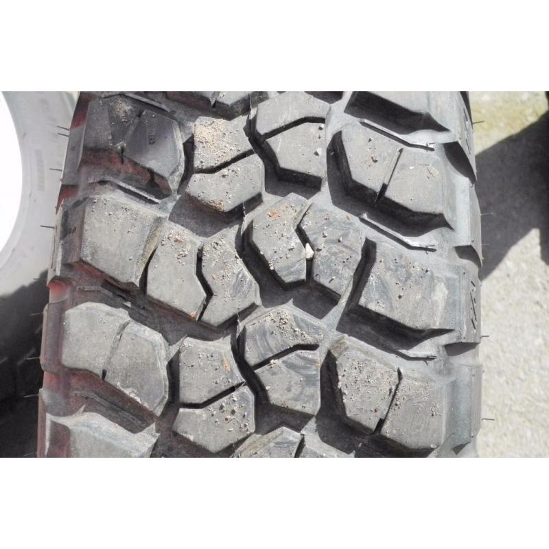 DEFENDER ALLOY WHEELS WITH MUD TERRAIN TYRES