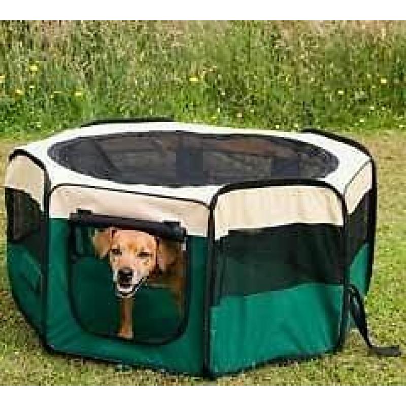 Canvas foldable puppy pen