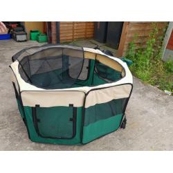 Canvas foldable puppy pen