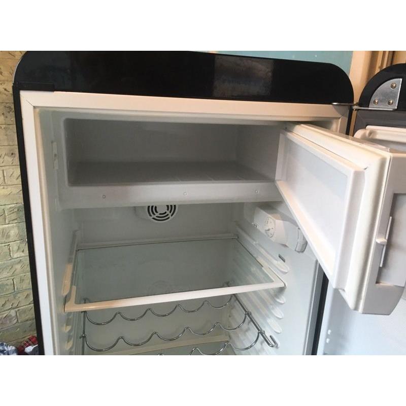 Gloss black Smeg fridge freezer - beautiful condition