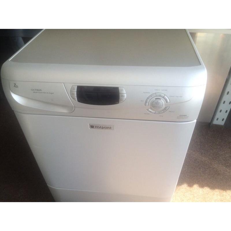 Silver hotpoint 7kg digital screen display condenser dryers good condition with guarantee