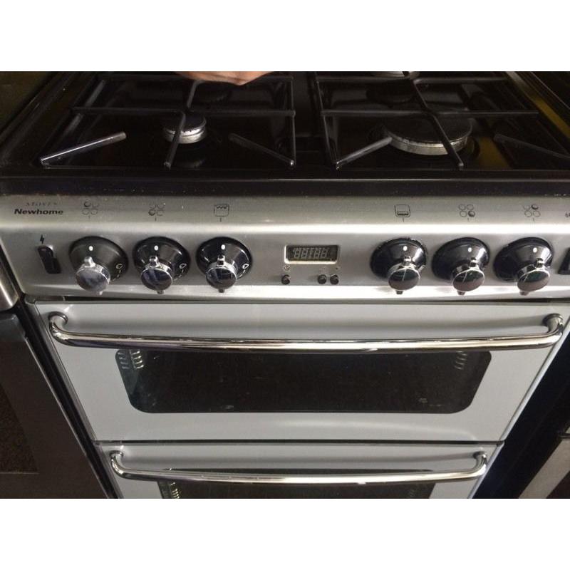 Black & silver new home 60cm gas cooker grill & oven good condition with the
