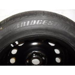 new 16" bridgestone tyre and steel 5 stud steel wheel 5 x 112 centers fit skoda, seat,vw audi