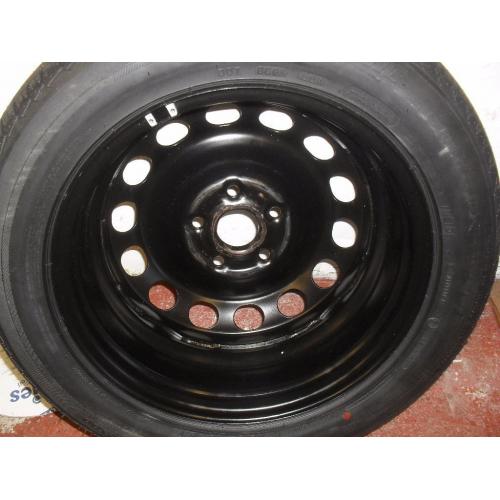 new 16" bridgestone tyre and steel 5 stud steel wheel 5 x 112 centers fit skoda, seat,vw audi