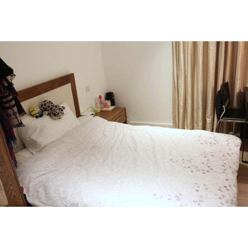 Double Bed in Room for a Postgraduate Student or Professional in a 2 Bedroom Apartment With Gym
