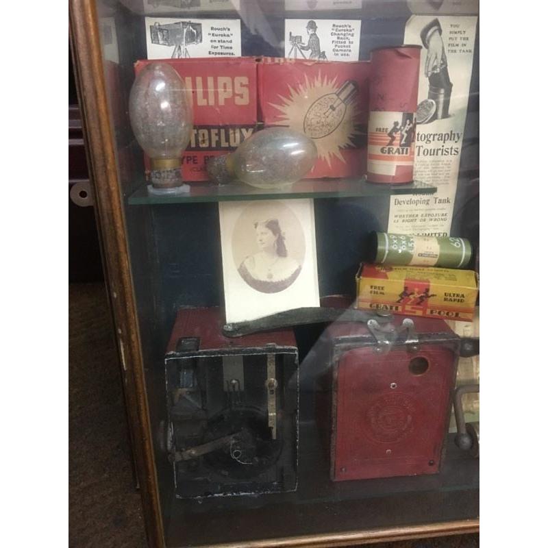 Photography display curiosity wall mounted vintage photography