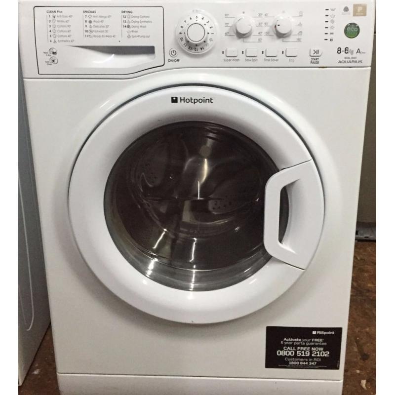 Hotpoint WDAL8640 8+6kg 1400 Spin White Sensor Dry Washer/Dryer 1 YEAR GUARANTEE FREE DEL N FIT