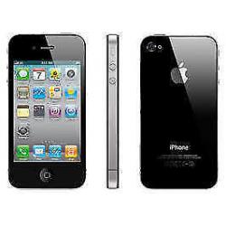 APPLE iPhone 4 8GB BLACK FACTORY UNLOCKED 3 MTHS WARRANTY GOOD CONDITION LAPTOP/PC USB LEAD
