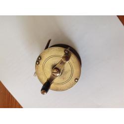 Solid brass 4 inch fishing reel in full working order