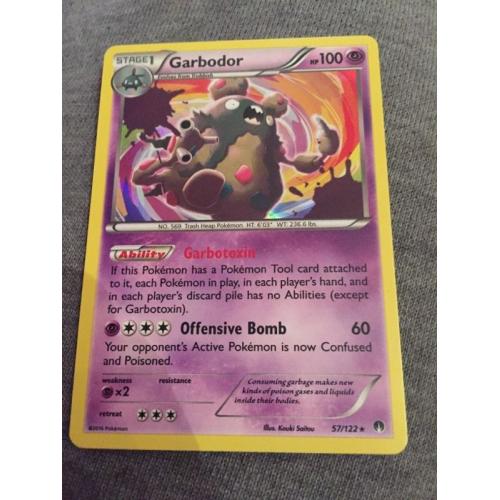 Garbodor holo Pokemon card