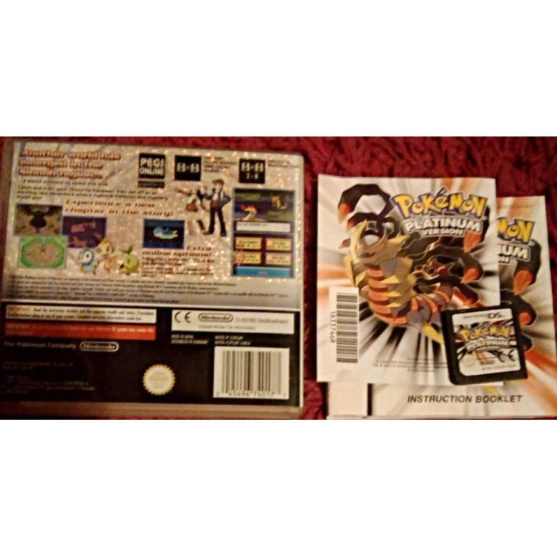 Pokemon Platinum Nintendo DS Game Original Box Very Good Condition