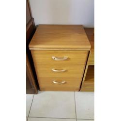 Bedside Table with 3 Drawers