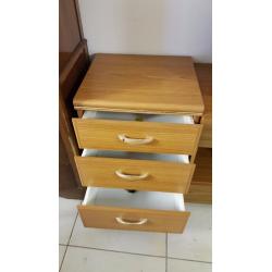 Bedside Table with 3 Drawers