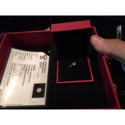 Forever Diamond Paladium 0.50CT diamond ring with certificate engagement ring