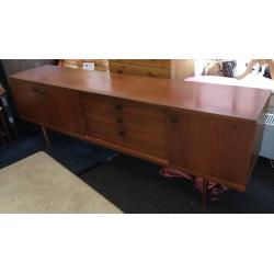 Vintage retro teak long sideboard by Avalon 1970s 80" or 203 cm