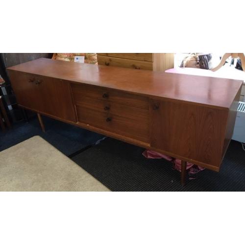 Vintage retro teak long sideboard by Avalon 1970s 80" or 203 cm