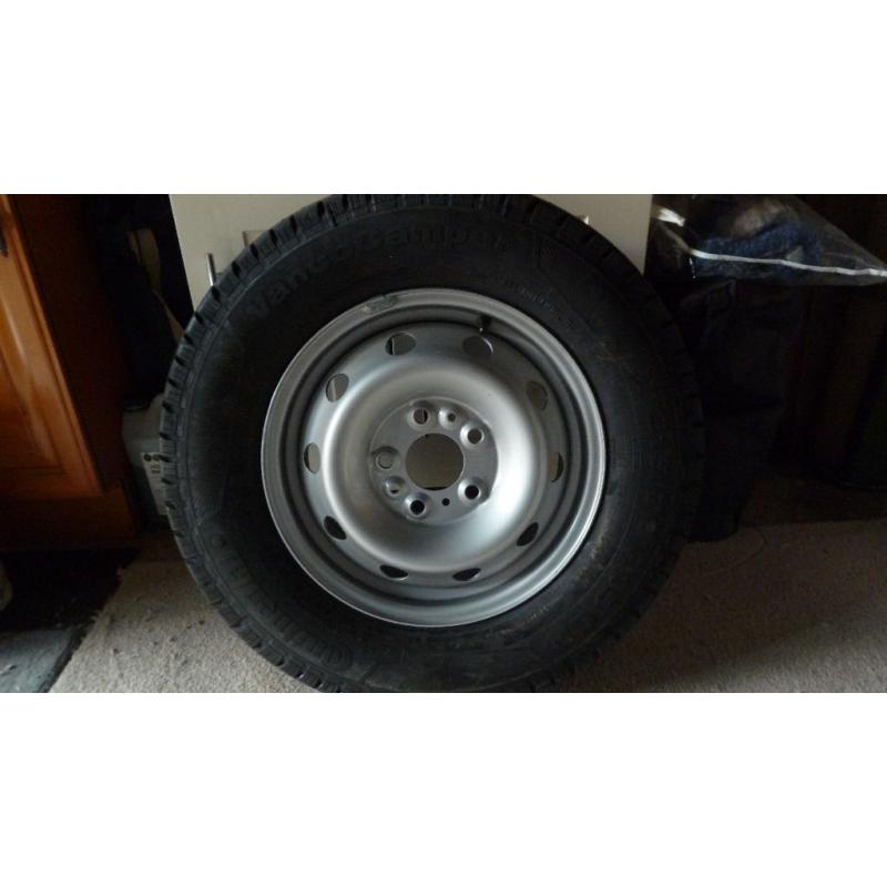 Genuine Fiat Motorhome Spare Wheel and continental Vancocamper Tyre.