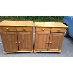 PINE CUPBOARDS/ SIDEBOARDS X 2... MATCHING PAIR