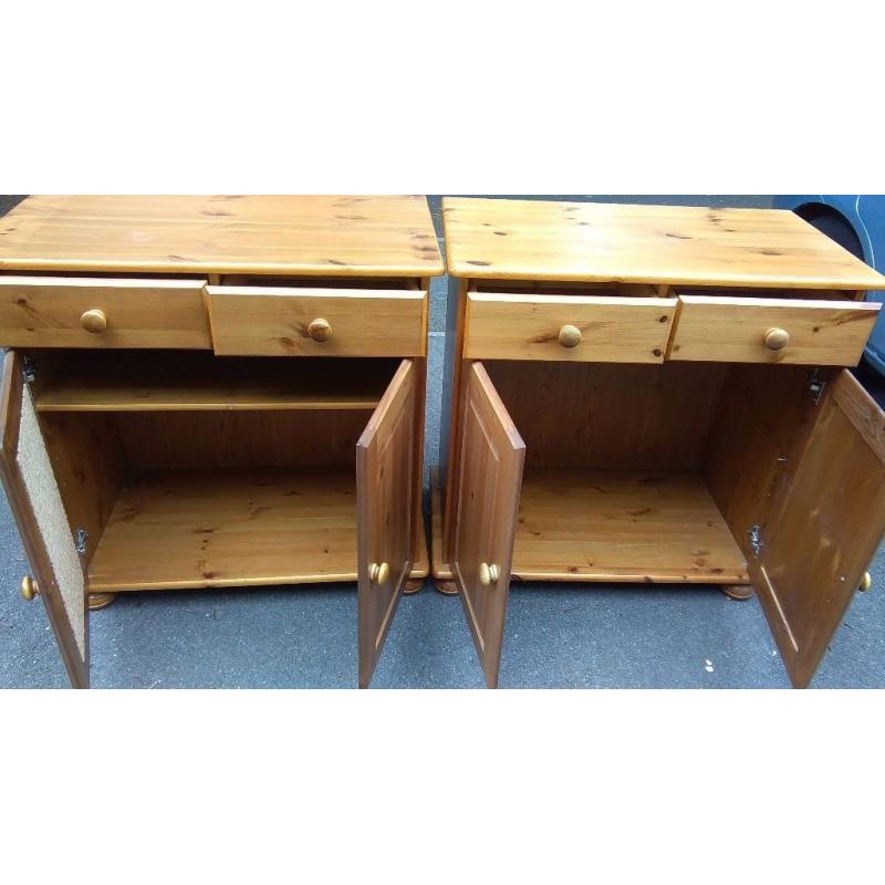 PINE CUPBOARDS/ SIDEBOARDS X 2... MATCHING PAIR