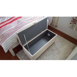 BRAND NEW OTTOMAN with Lined Storage available in CREAM, BROWN, GREY & CHARCOAL **CAN DELIVER**