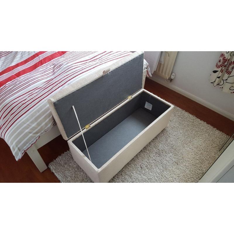 BRAND NEW OTTOMAN with Lined Storage available in CREAM, BROWN, GREY & CHARCOAL **CAN DELIVER**