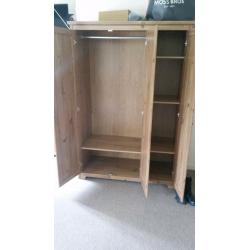 Large 3 door ikea wardrobe with mirror