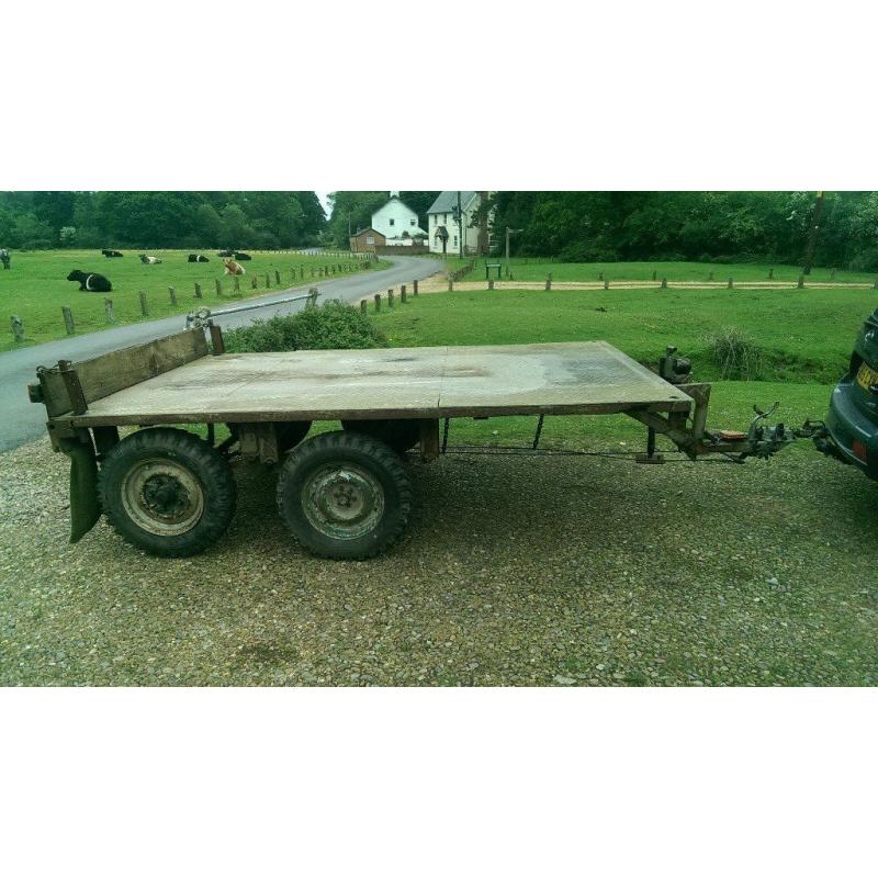 large Twin axle flat bed trailer - alloy checker plate bed - 10 x 6.5 bed