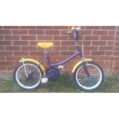 Purple kids bike