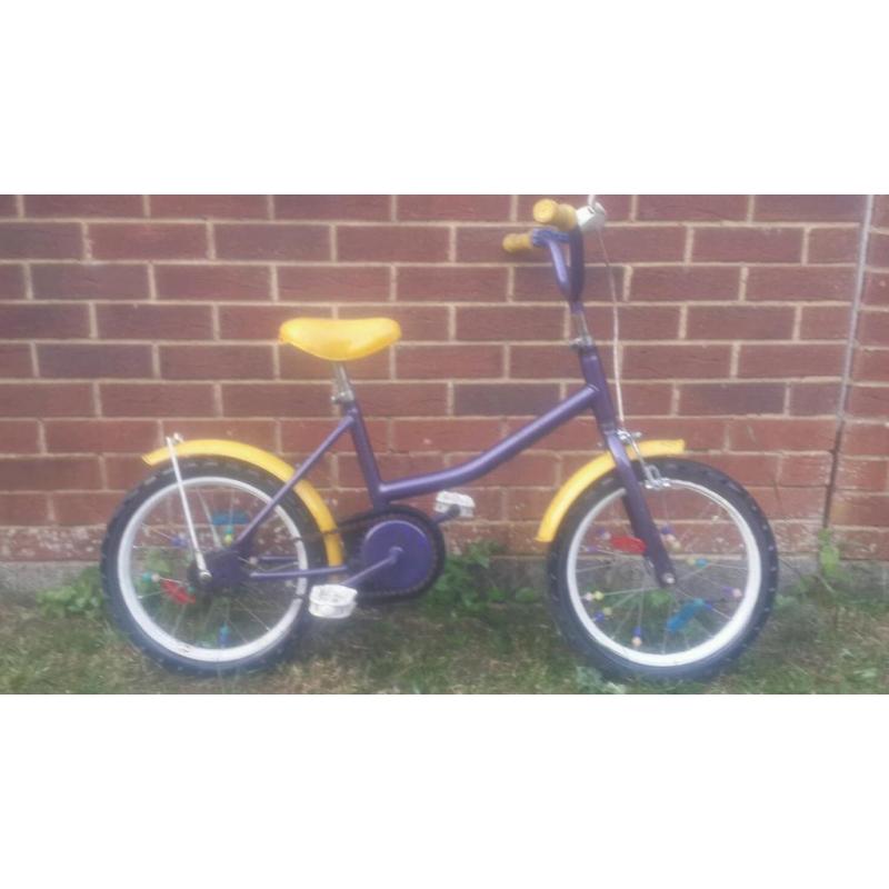 Purple kids bike