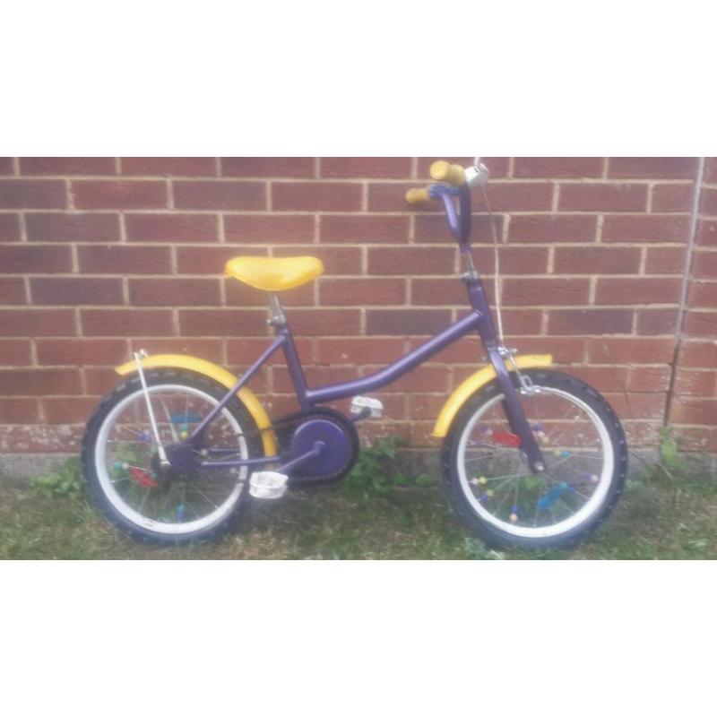 Purple kids bike