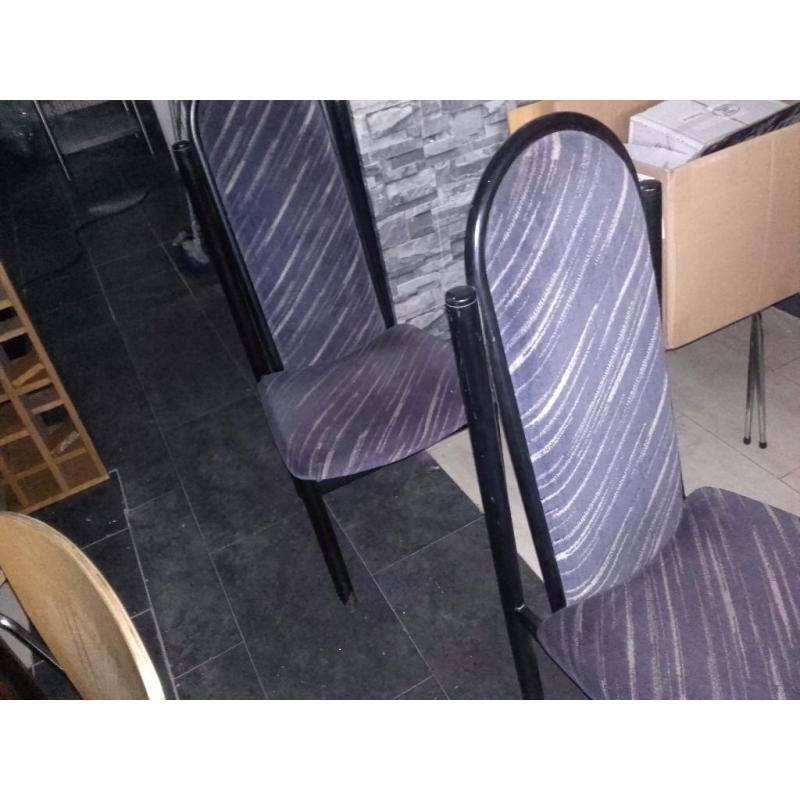 Blue cushion chairs sale for one pair