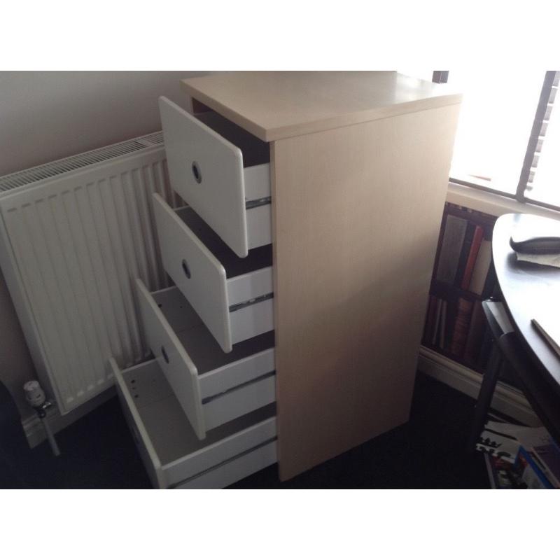 LARGE 4 DRAWER CHEST IN BEECH