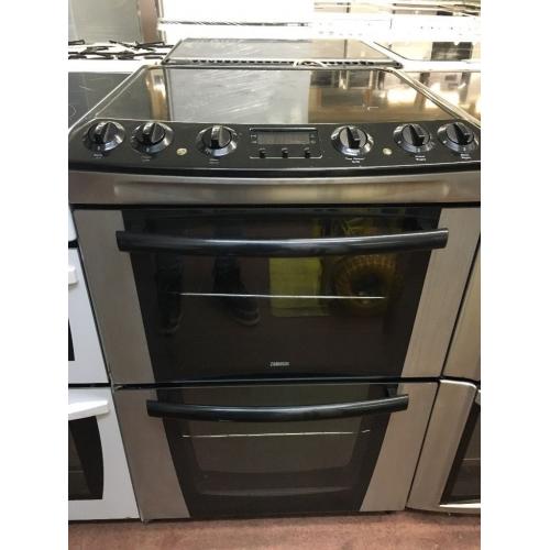 60CM BLACK ZANUSSI ELECTRIC COOKER